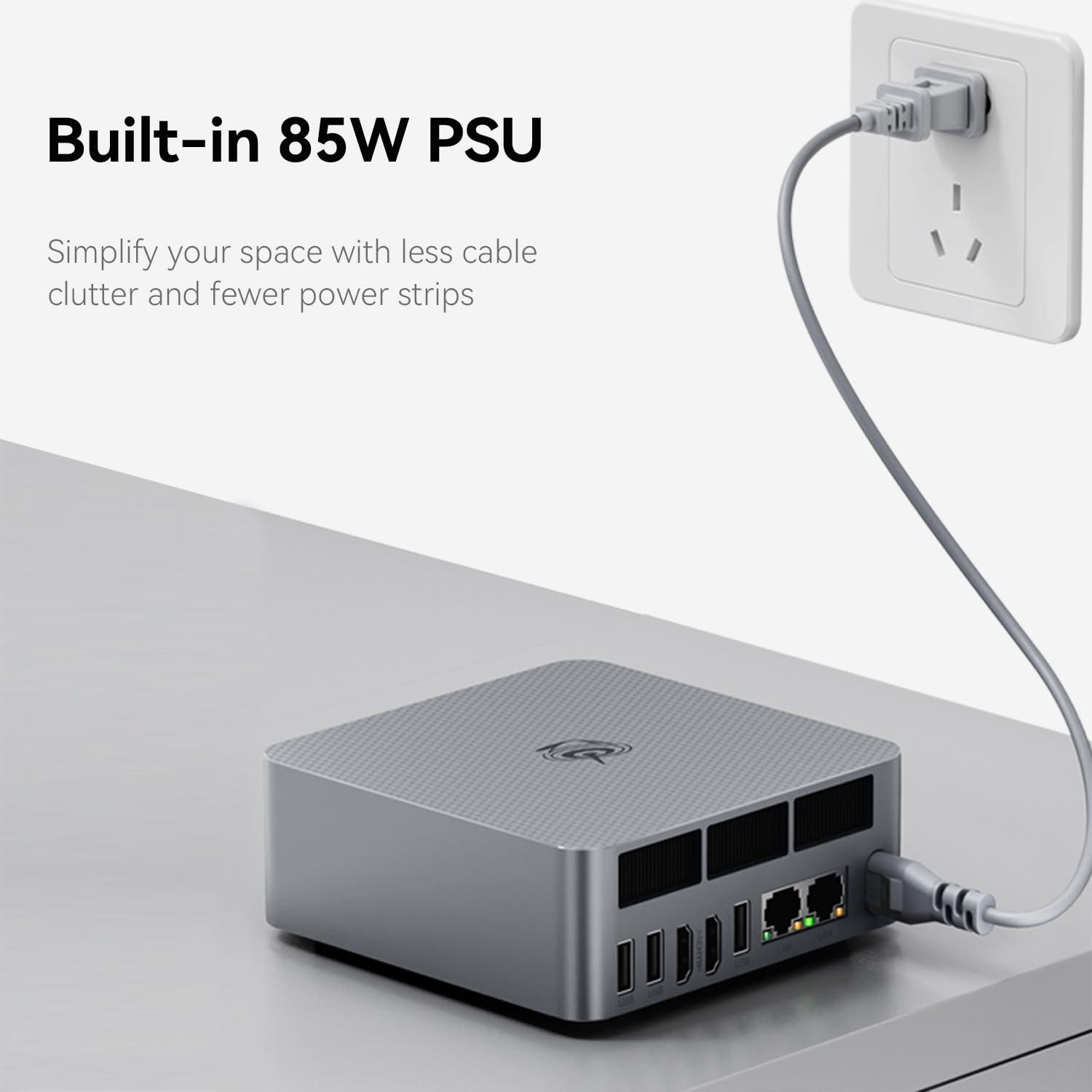 Beelink Beelink EQR6 Mini PC, AMD Ryzen 7 6800H(Up to 4.7GHz) 8C/16T, Mini Computer 32GB LPDDR5 RAM 500GB NVMe SSD, Micro Desktop PC 4K@60Hz Dual HDMI/BT5.2/WiFi 6 for Office/Home/Ai Copilot