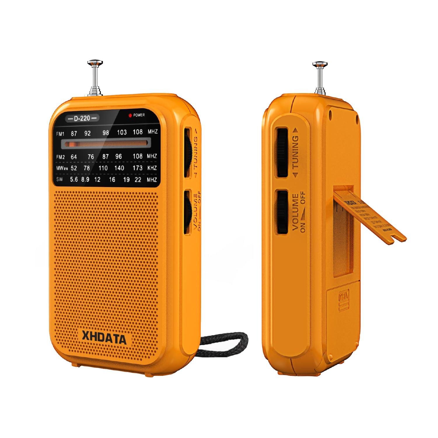 XHDATA XHDATA D608WB FM/AM/SW/NOAA Emergency Radio and XHDATA D220 Portable AM FM Shortwave Radio