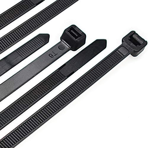 Flurhrt Cable Zip Ties Heavy Duty 26 Inch, Strong Large Black Zip Ties with 200 Pounds Tensile Strength, 50 Pieces, Long Durable Nylon Black tie wraps, Indoor and Outdoor UV Resistant, Quality Cable Ties