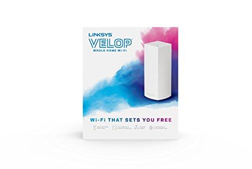 Linksys Linksys WHW0301 Velop Intelligent Mesh WiFi System: AC2200 Tri-Band Wi-Fi Router, Wireless Network for Full-Speed Home Coverage (White, 1-Pack)