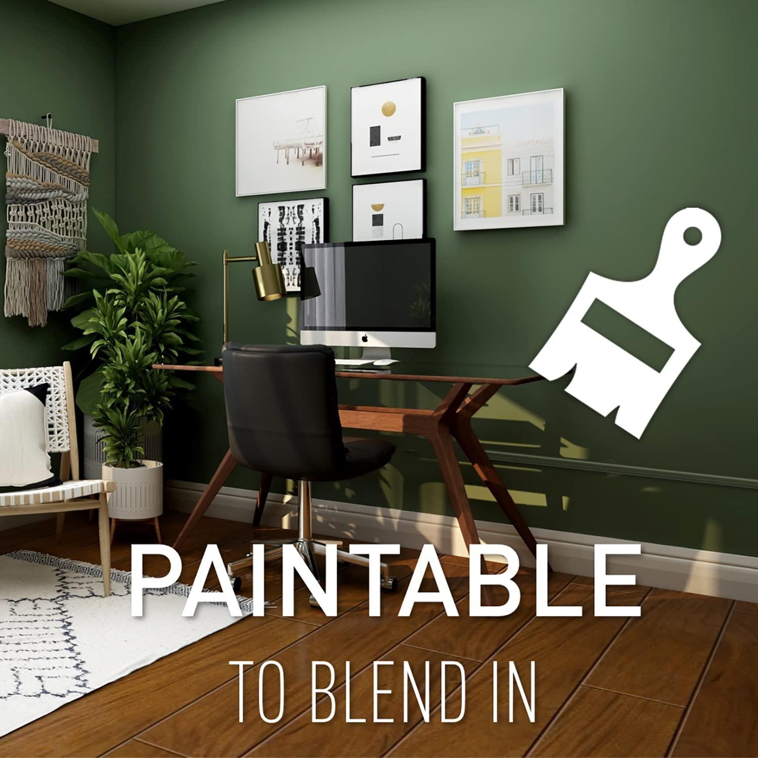 Legrand - Wiremold Legrand - Wiremold Cord Cover, White Cord Hider for Wall Mount TV, Sortable 5 Foot (60 Inches) Cord Cover Floor or Cord Cover Wall to Hide TV Cords for Wall Mount TV, C50