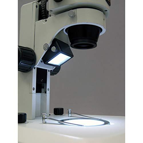 AmScope AmScope SM-1BY-RL Professional Binocular Stereo Zoom Microscope, WH10x Eyepieces, 7x-90x Magnification, 0.7X-4.5X Zoom Objective, Upper and Lower LED Lighting, Track Stand, 110V-120V, Includes 2.0x Barlow Lens