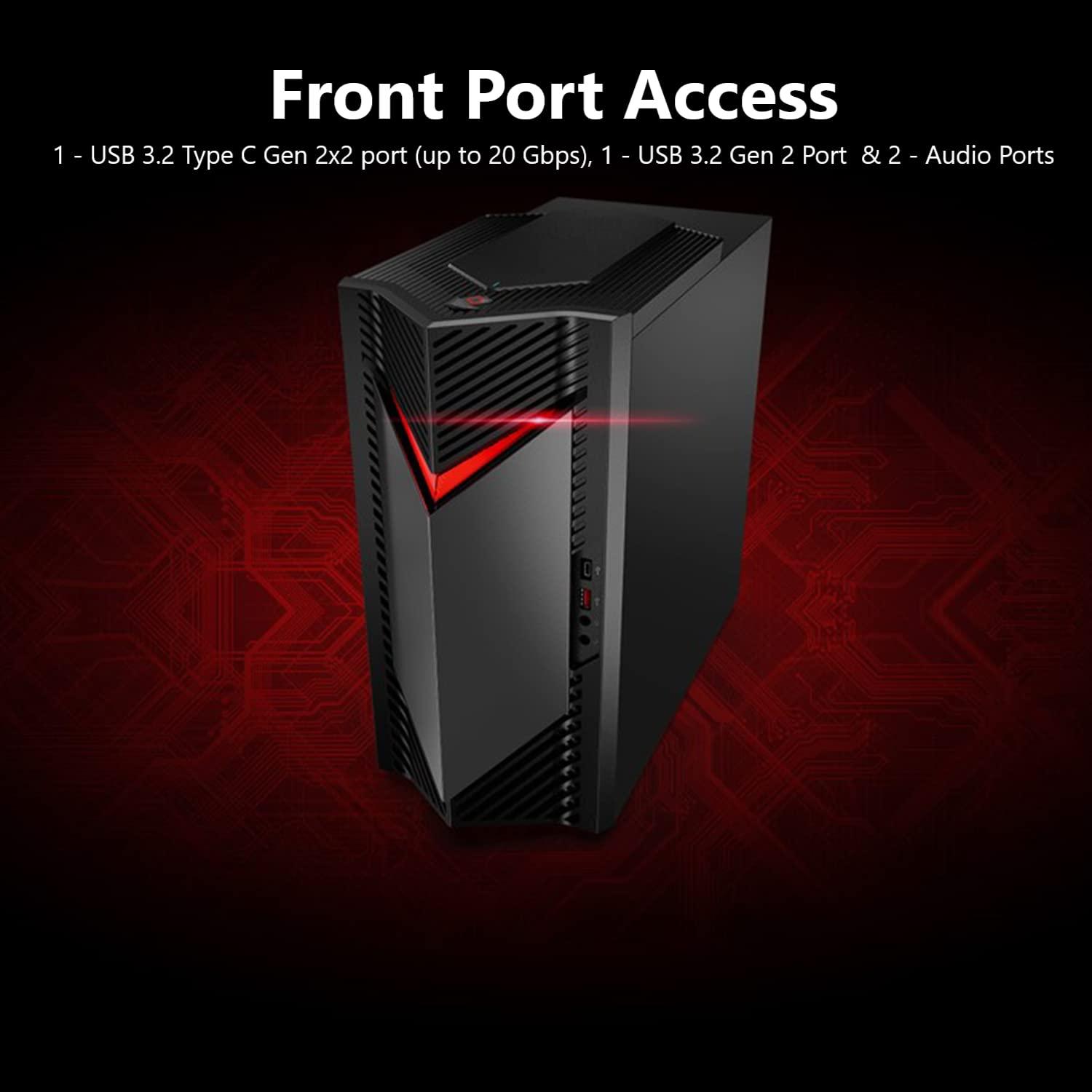 acer acer Nitro 50 N50-656-UR12 Gaming Desktop | Intel Core i5-14400F 10-Core Processor | NVIDIA GeForce RTX 3050 | 16GB DDR5 5600MHz | 1TB PCIe Gen 4 SSD | Intel Wi-Fi 6E AX211 | Windows 11 Home