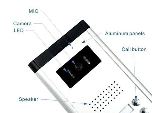 AMOCAM AMOCAM Apartment Video Intercom System, 4 Household Video Doorbell Kits, Wired 7 Inches Monitor, IR Outdoor Camera Support Monitoring, ID Unlock, 2 Way Intercom, 1- Camera and 4-Screen