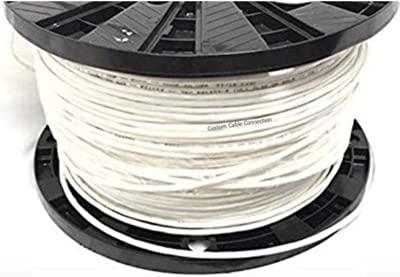 Custom Cable Connection Custom Cable Connection 16 AWG 2 Conductor Stranded Shielded Plenum Cable White CL3P Jacket for Security/Alarm/Access Control/Sound - 100 Foot Roll in a bag