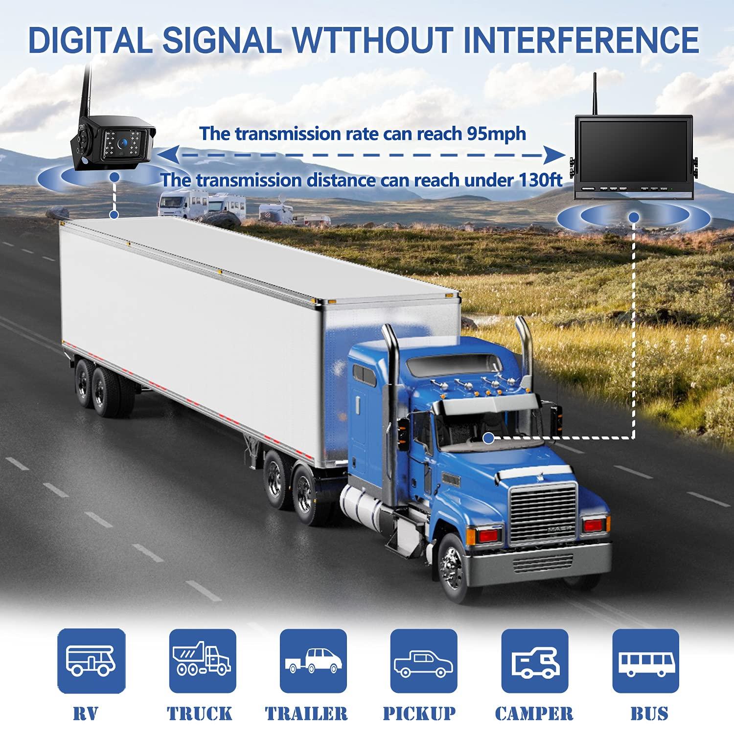 ZEROXCLUB ZEROXCLUB 10'' + 7'' HD 1080P Wireless Backup Camera Bundles (BW104SL+ BW702)