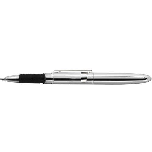 Fisher Fisher Space Pen Bullet Grip Space Pen with Clip and Conductive Stylus, Chrome (BGCCL/S)