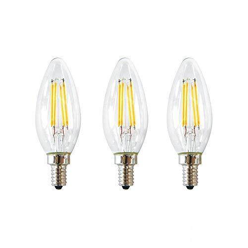 EcoSmart EcoSmart 40-Watt Equivalent B11 E12 Base Dimmable Clear Filament Vintage Style LED Light Bulb, Soft White (3-Pack)
