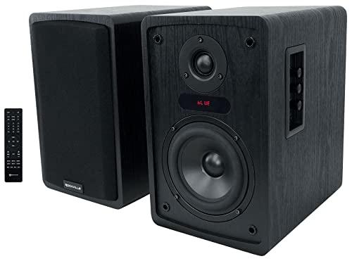 Rockville Rockville ELITE-5B 5.25\" Bookshelf Speakers w/Bluetooth+28\" Dark Wood Stands