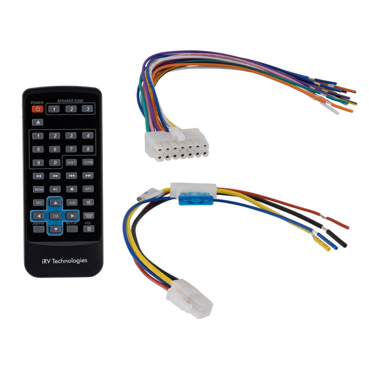 iRV Technologies iRV Technology iRV32V2 AM/FM/CD/DVD/MP3/MP4/HDMI in&out w/ ARC/Digital 2.1/Surround Sound/Bluetooth/CEC/NFC,3 Zones Wall Mount RV Radio Stereo w/ APP Control, USB using 5V charging both Android&Apple