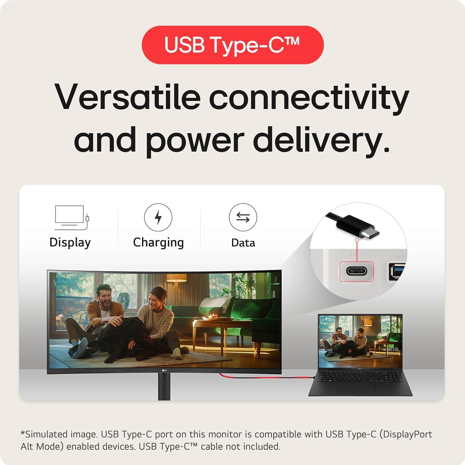 LG LG 32 inch 4K Smart Monitor, 16:9 Ultra HD (3840x2160) LCD Display, 5ms, 60Hz, AMD FreeSync, with webOS, ThinQ Home, 2x5W Stereo Speakers, USB Type-C, AirPlay 2, Bluetooth, with 5ave HDMI Cable