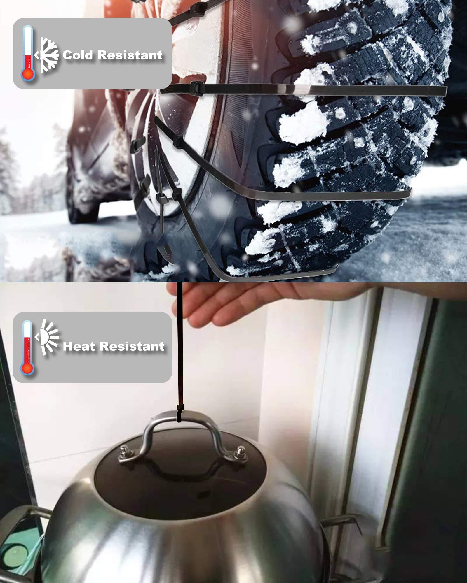 JIAHCN Long Zip Ties Heavy Duty 250lbs Cable Ties Extra Large Zip Ties 24 Inch Industrial Cable Tie Thick Strong Big Zip Tie Wraps Black Wire Ties Wide Plastic Zipties for Cable Management, Outdoor 30pcs