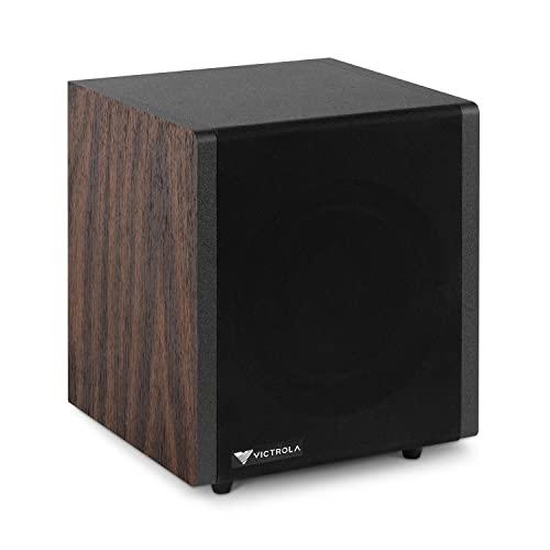 Victrola Victrola V1 Music System with Built-in Record Player, Stereo Soundbar, Powered Wireless 6.5" Subwoofer and Cleaning Kit, Bluetooth Streaming, Supports 33-1/3 and 45 RPM Vinyl Records, (Espresso)