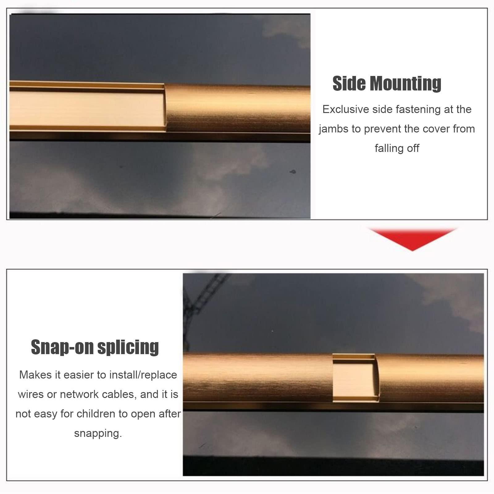 HAIXHX HAIXHX Stainless Steel Cable Raceway Cord Cover, Self Adhesive Waterproof Floor Cable Cover Cord Management for Home/Office (Color : Silver, Size : No.5)