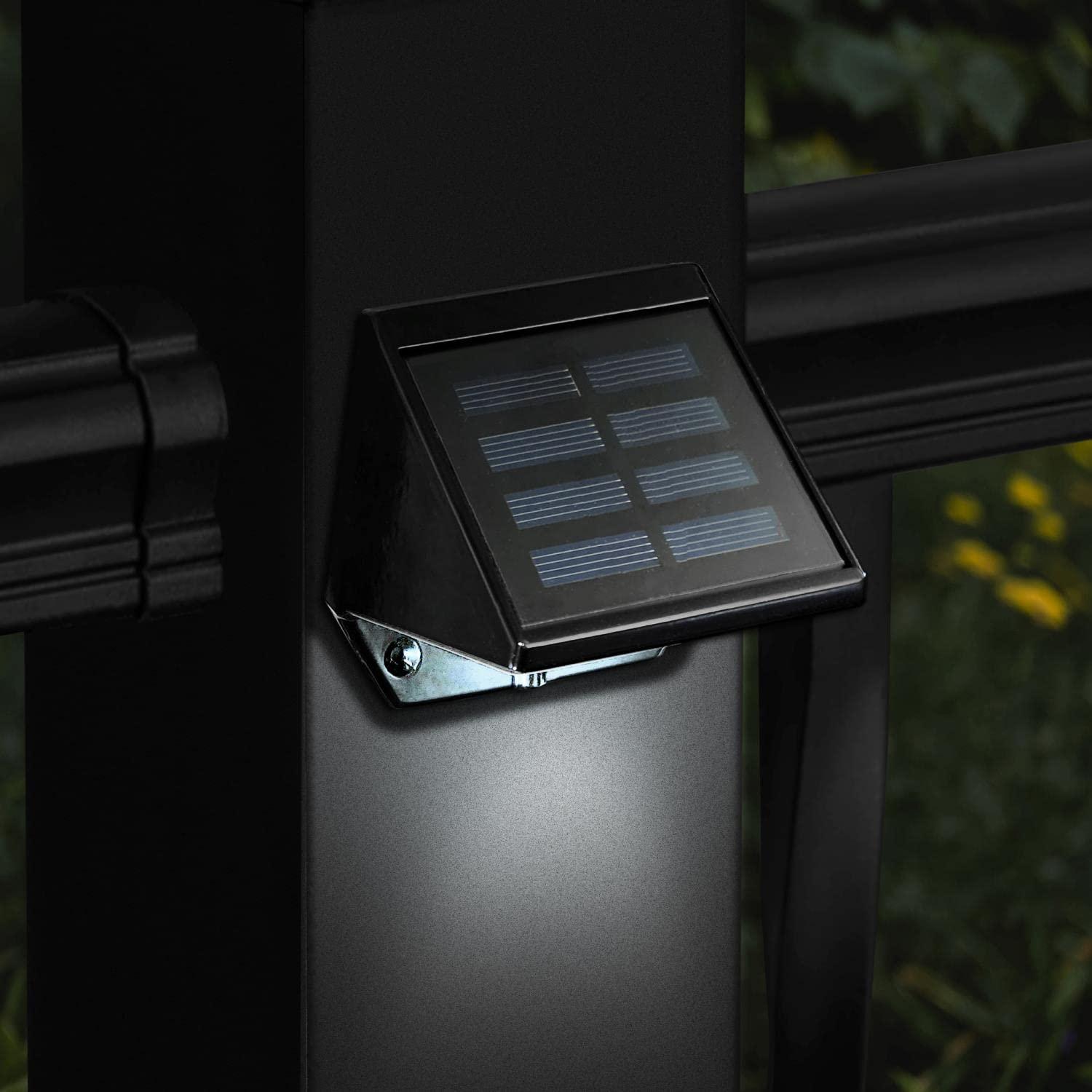Classy Caps Classy Caps SL178 Solar Integrated LED Deck & Wall Light - Black Aluminum