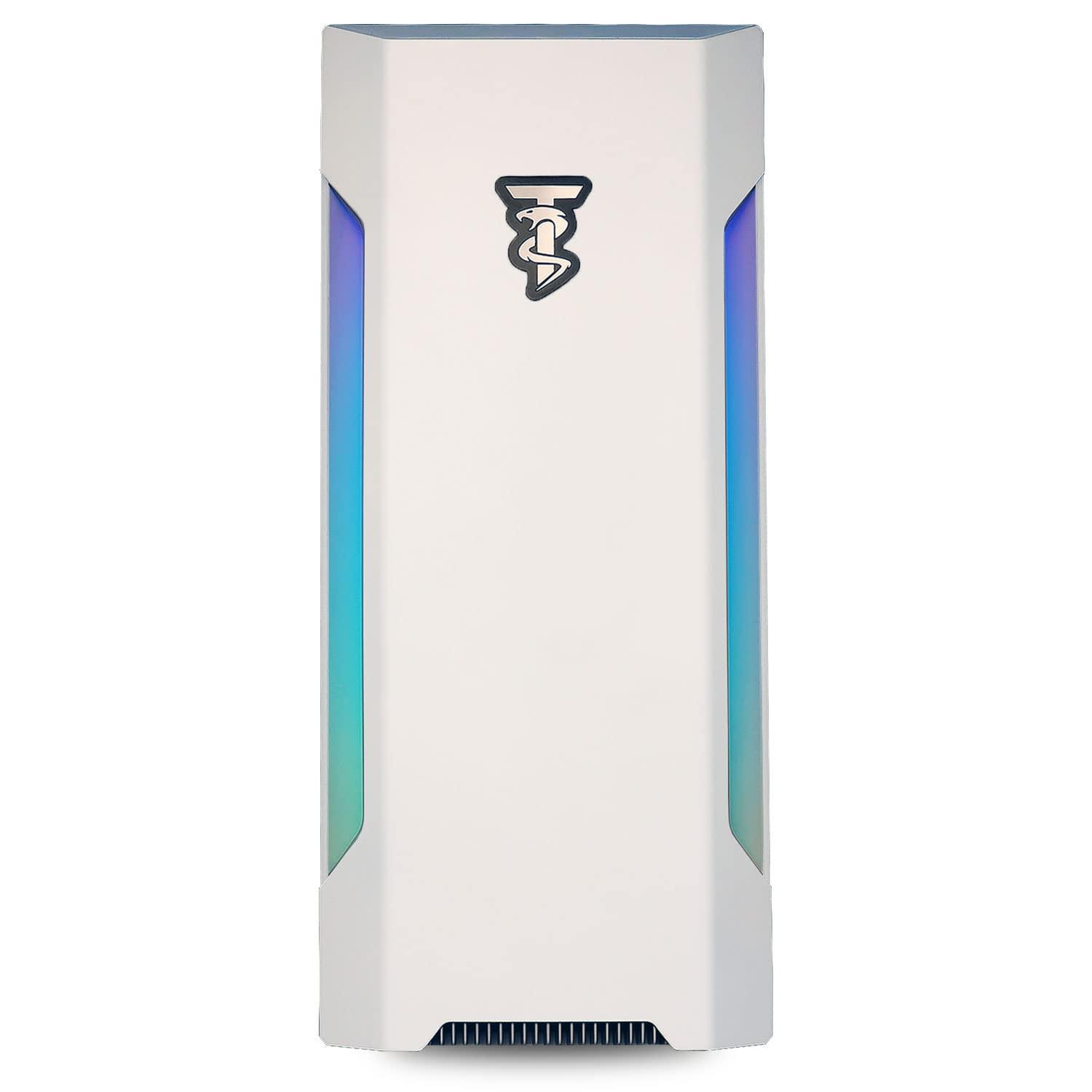 ViprTech ViprTech Rebel 4.0 Gaming PC - AMD Ryzen 7 (4.1Ghz Turbo), RTX 4060 8GB, 32GB DDR4 3200, 1TB NVMe SSD, VR-Ready, Streaming, WiFi BT, RGB, Win 11 Pro, Prebuilt Desktop Computer White