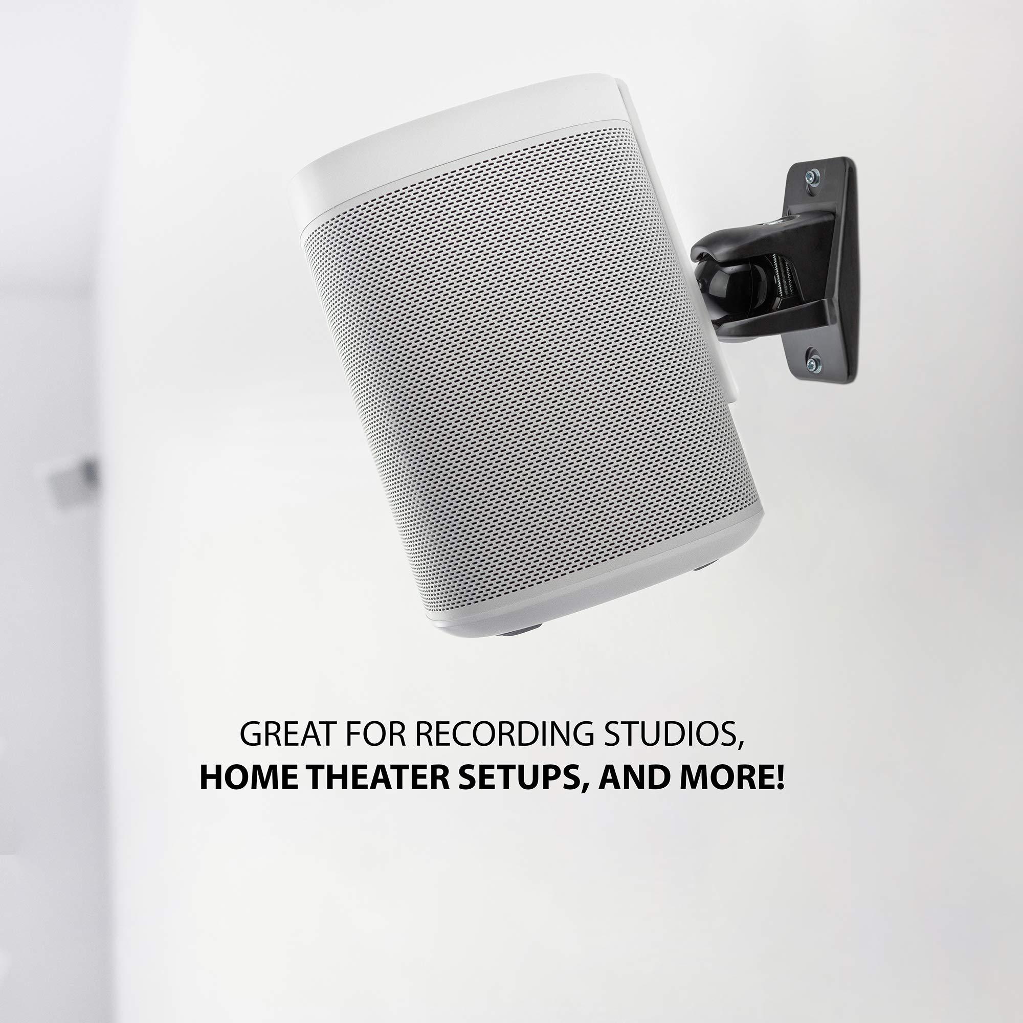 Jumbl Jumbl SINSB7B ProGrip Ultra Stainless Steel Speaker Wall Mount Bracket Black, Pair of 2 - Thread Size: 1/4-20 - Holds up to 10 Lbs