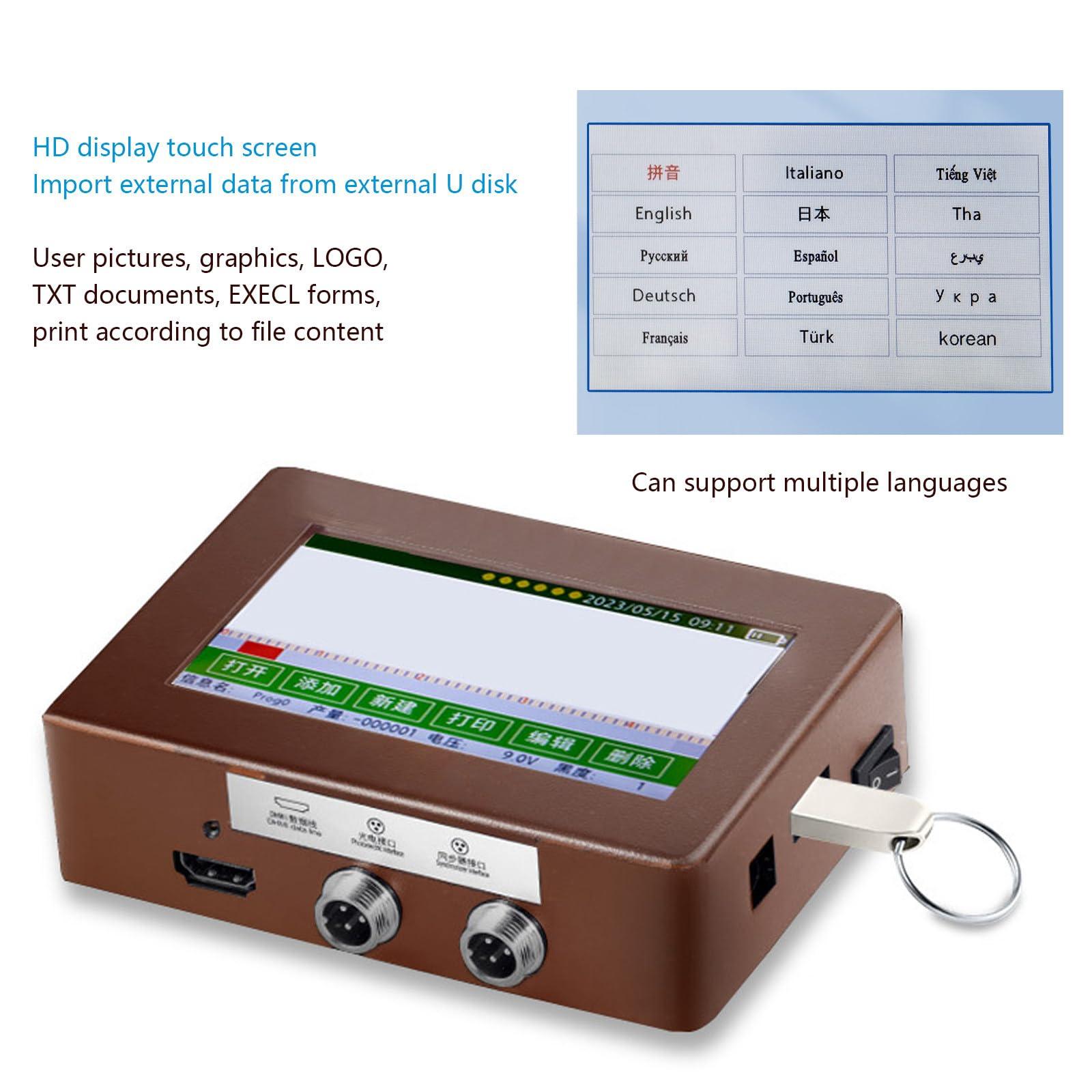 DirectNine Basics DirectNine Basics Inkjet Coding Machine for Text QR Code/Barcode/Batch Number/Label/Image/Date Printer with Touch Screen - Industrial Inkjet Printer, Online Coding Machine, 12.7mm
