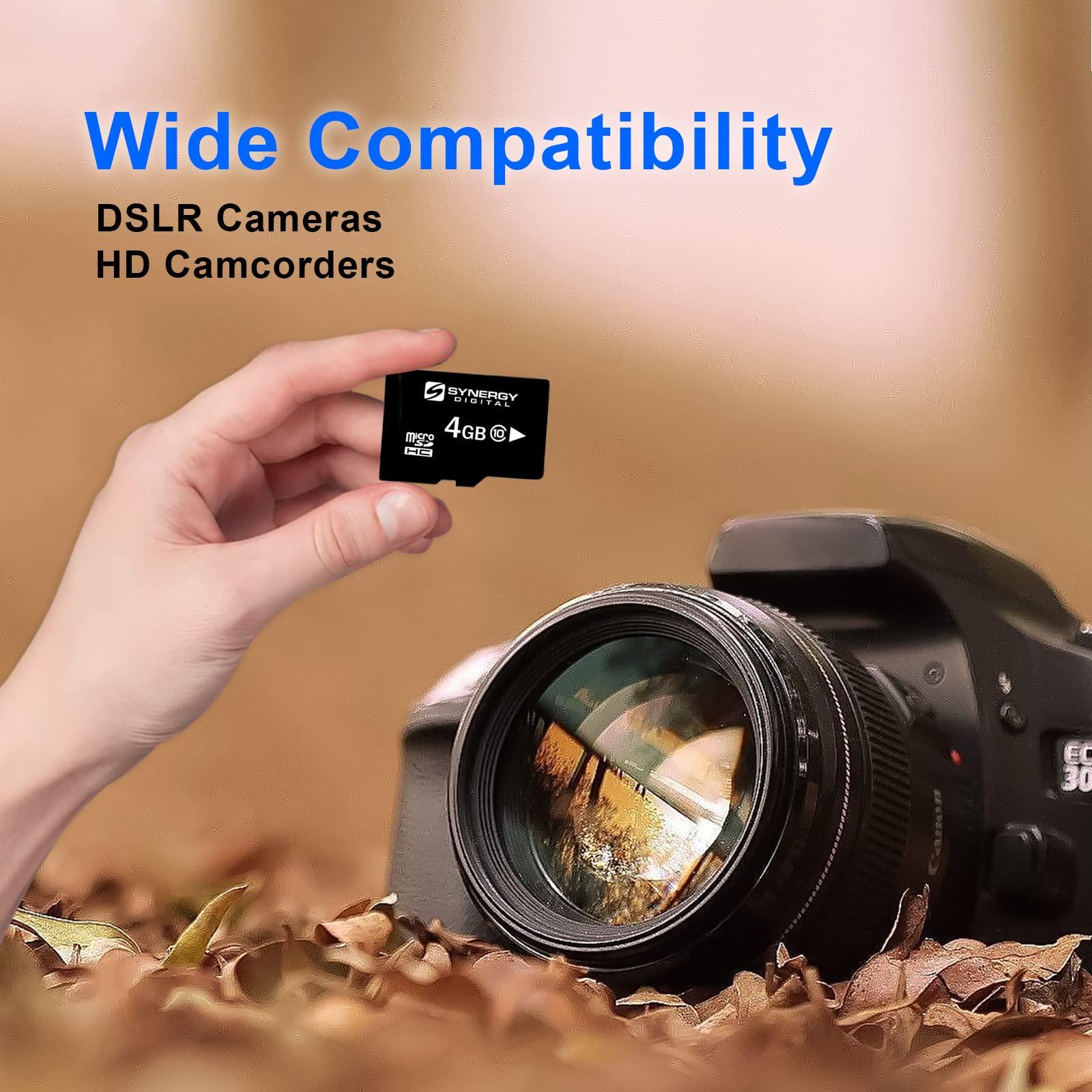 Synergy Digital Synergy Digital 4GB Micro SDHC Secure Digital Memory Cards, Compatible with Huawei Ascend 2 Cell Phone - Class 10, 20MB/s - Pack of 5