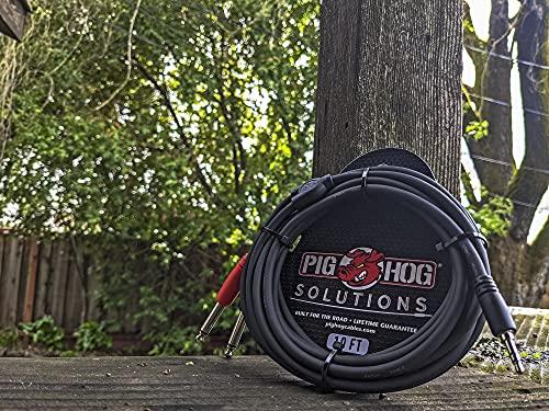 Pig Hog Pig Hog PB-S3403 3.5 mm Stereo to Dual 1/4" Mono (Male) Stereo Breakout Cable, 3 Feet