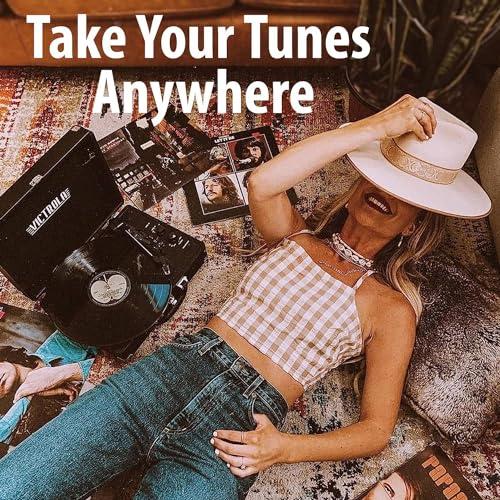 Victrola Victrola Vintage 3-Speed Bluetooth Portable Suitcase Record Player with Built-in Speakers | Upgraded Turntable Audio Sound|Dark Brown, Model Number, Model Number: VSC-550BT-DBR