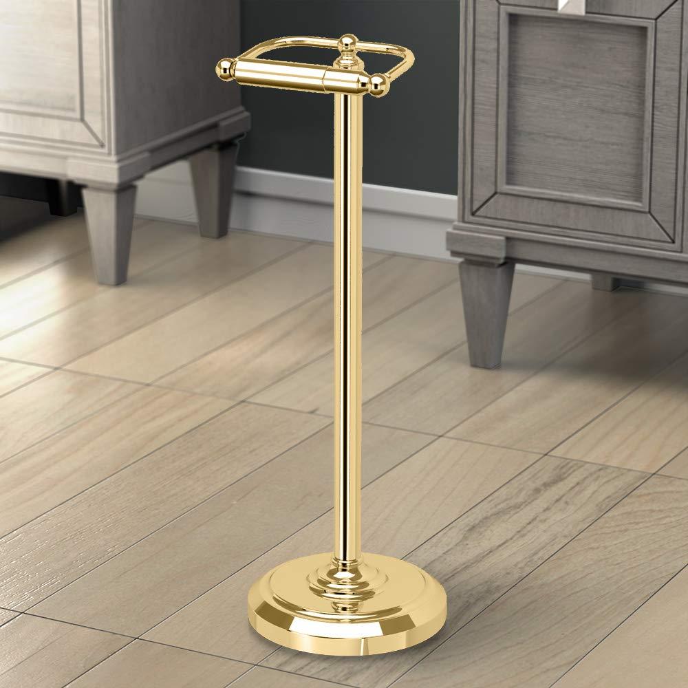 Gatco Gatco 1436 Pedestal Toilet Paper Holder, Polished Brass