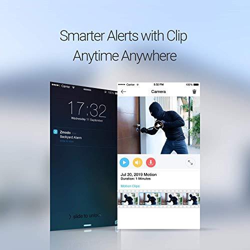 Zmodo Zmodo 1080p Full HD Outdoor Wireless Security Camera System, 4 Pack Smart Home Indoor Outdoor WiFi IP Cameras with Night Vision, Plug-In, Compatible with Alexa