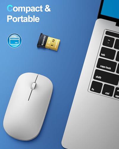 ZEXMTE ZEXMTE USB Bluetooth Adapter for PC, 5.3 Bluetooth Dongle Receiver EDR & BLE, Plug and Play for Desktop Laptop Keyboard Mouse Headsets Speakers, USB Bluetooth Adapter for PC Windows 11/10/8.1/7