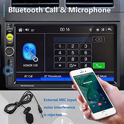AMprime Double Din Car Stereo with Apple Carplay&Android Auto,7 Inch 1080P Touchscreen Car Radio Multimedia Player with FM Radio Bluetooth Mirror Link SWC USB/SD/AUX-in Port+12LED Backup Camera&Remote Control