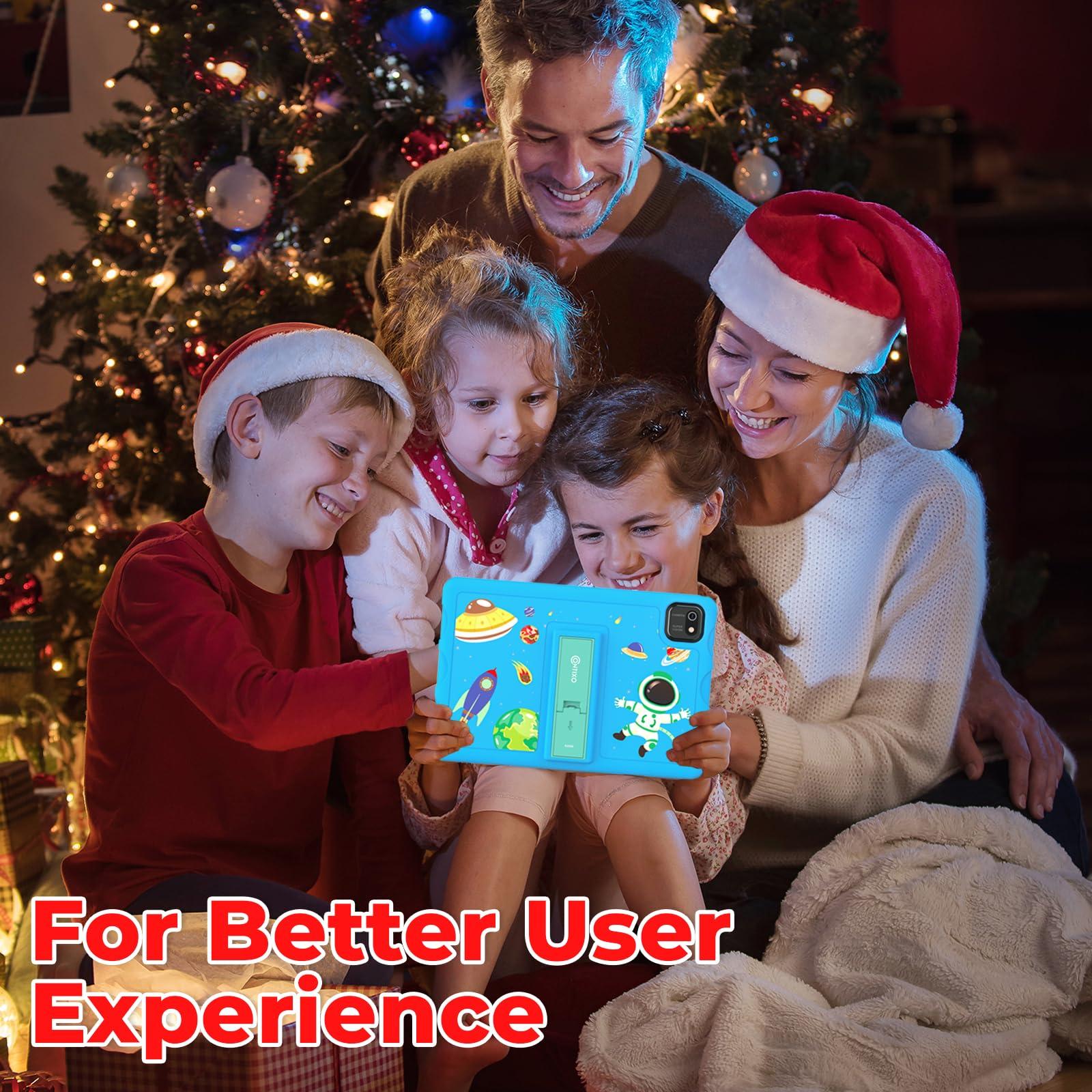 Contixo Contixo K103A Kids Learning Tablet & TB02 10" Protective Sleeve Bag, Toddler Tablet with 80 Disney Storybooks Pre-Installed, Parental Control, Shockproof & Water-Resistant Carrying Case, Blue