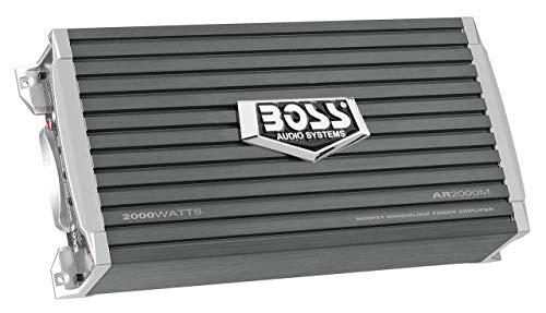 BOSS Audio Systems BOSS Audio Systems AR2000M Monoblock Car Amplifier - 2000 High Output, High/Low Level Inputs, Low-Pass Crossover, Hook Up to Subwoofer for Bass