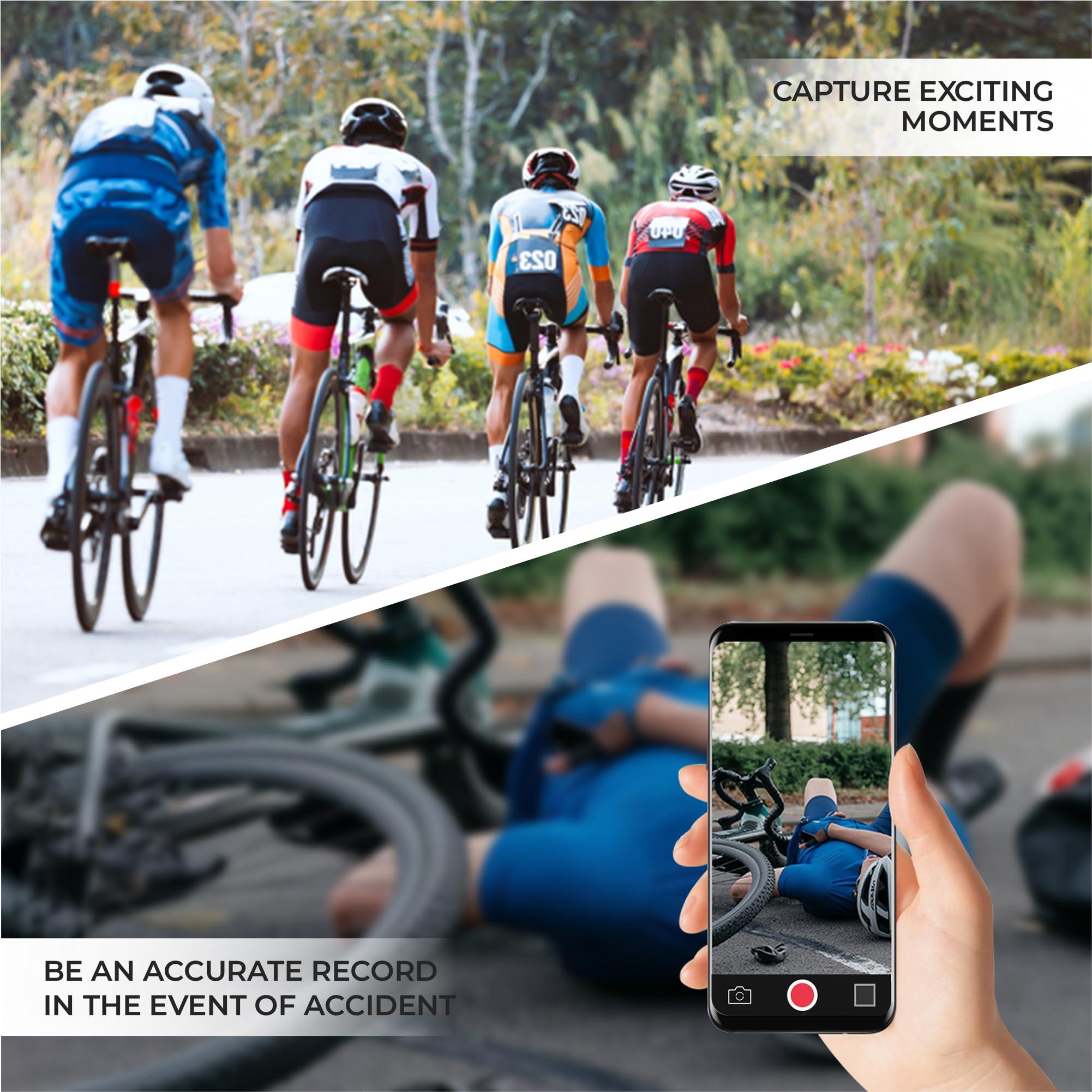 TIROL SUPPLIES TIROL SUPPLIES Bike Camera with 170 Wide Angle, HD 1080P Mini Sport Camera, Loop & Emergency Recording, Bicycle, Outdoor Sports, USB Rechargeable & Portable Action Camera, 1.2 oz (41g)