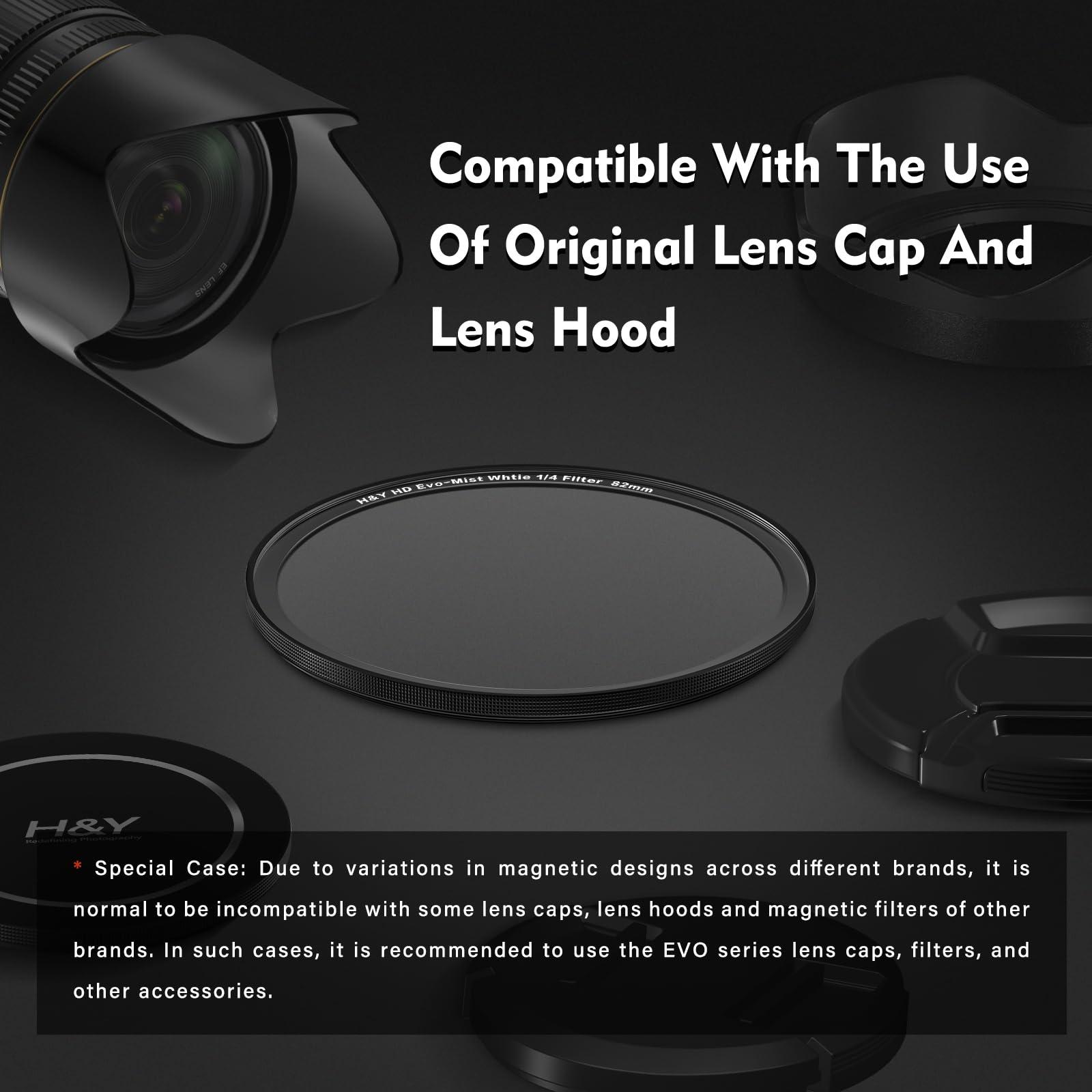 H&Y H&Y 77mm White Mist Filter Lens Filter Mist White 1/4 Diffusion Filter Camera Lens Filter Dreamy Fog Effect with Magnetic Adapter Ring, EVO Series