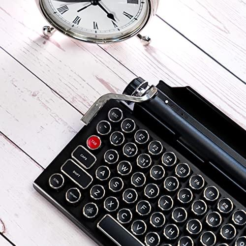QWERKYTOYS QWERKYTOYS Qwerkywriter S Typewriter Inspired Retro Mechanical Wired & Wireless Keyboard with Tablet Stand
