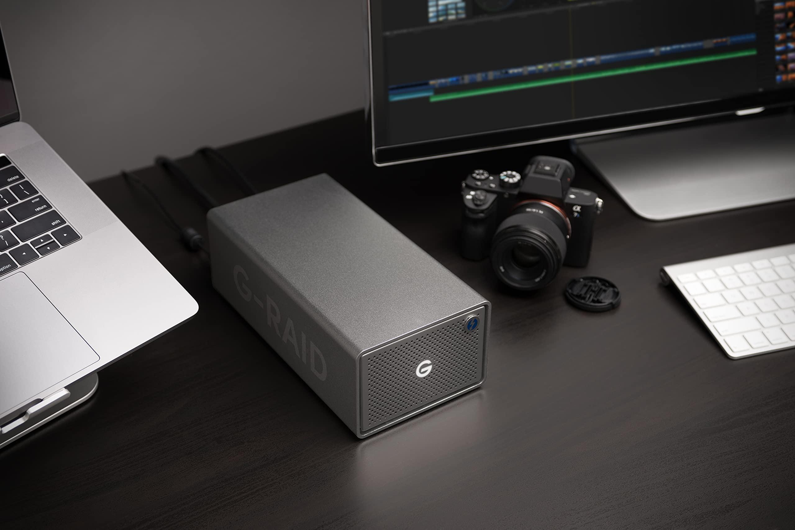 SanDisk Professional SanDisk Professional 8TB G-RAID 2 - Enterprise-Class 2-Bay Desktop Drive, 7200RPM Ultrastar drive inside, Thunderbolt 3, USB-C, HDMI Port, Hardware RAID - SDPH62H-008T-NBAAD