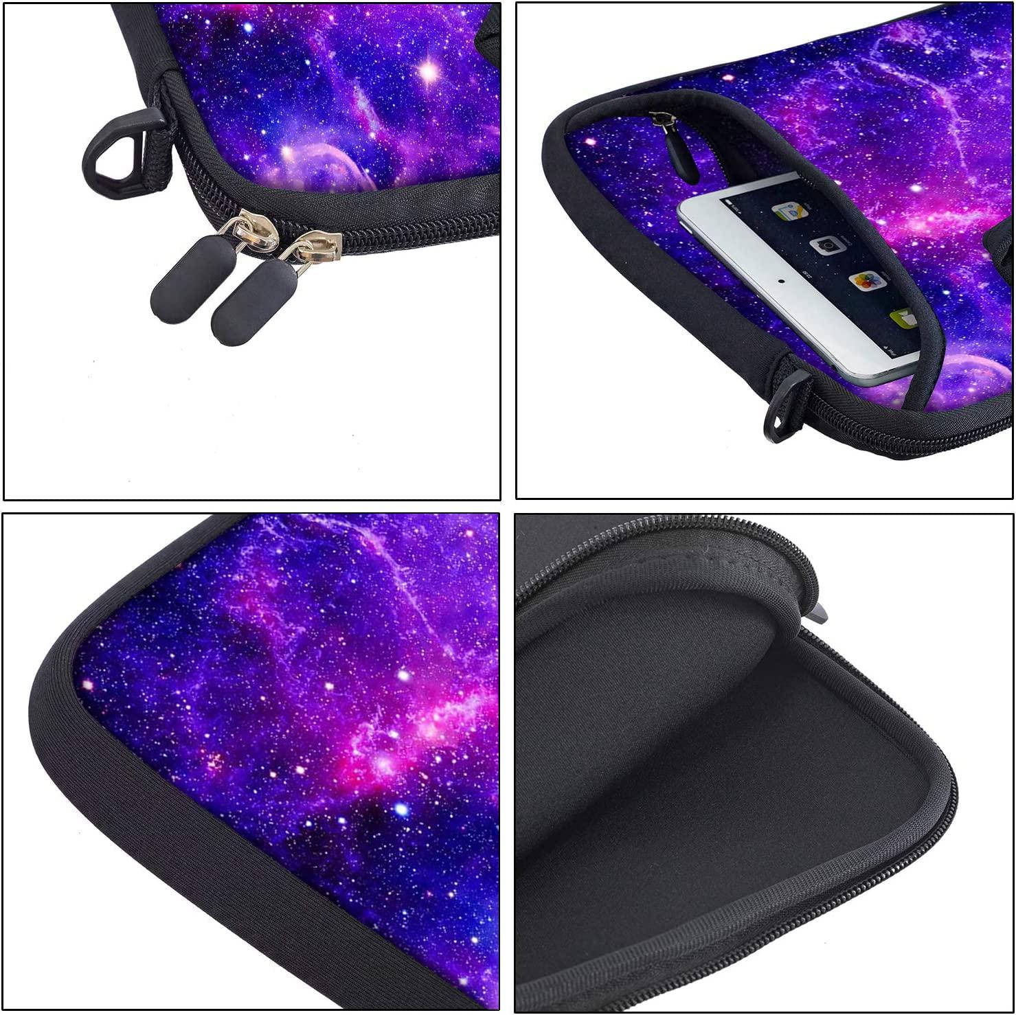 RICHEN RICHEN 17 inch Laptop Shoulder Bag Carrying Case with Handle Fits 15.6/16/17/17.3/17.4 inch Laptop Notebook (16-17.3 inch, Purple Galaxy)