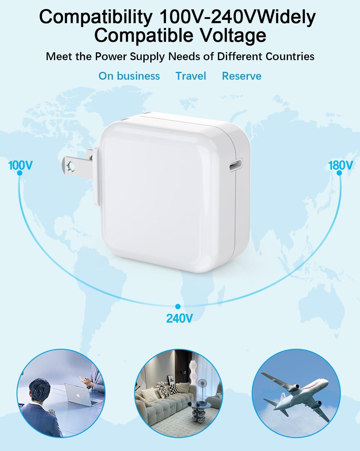UCCRIE Mac Book Air Charger - 30W USB C Charger Block PD 3.0 Fast Charging Power Adapter Plug for MacBook Pro/Air,ipad Pro/Air/mini, iPhone 15 14 13 12 /Pro/Pro Max/Plus/Mini,SE/XR/XS/X and All USB C Device