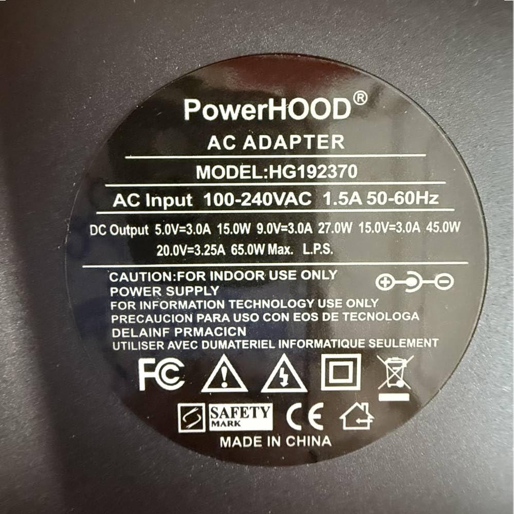 PowerHOOD PowerHOOD 65W USB-C Charger Compatible with Samsung Galaxy Book4 Edge NP960XMB NP960XMB-KB1US NP960XMA NP960XMA-KB1US NP940XMA NP940XMA-KB1US 14\" 16\" Laptop Notebook USB Type-C Power Supply Cord PSU