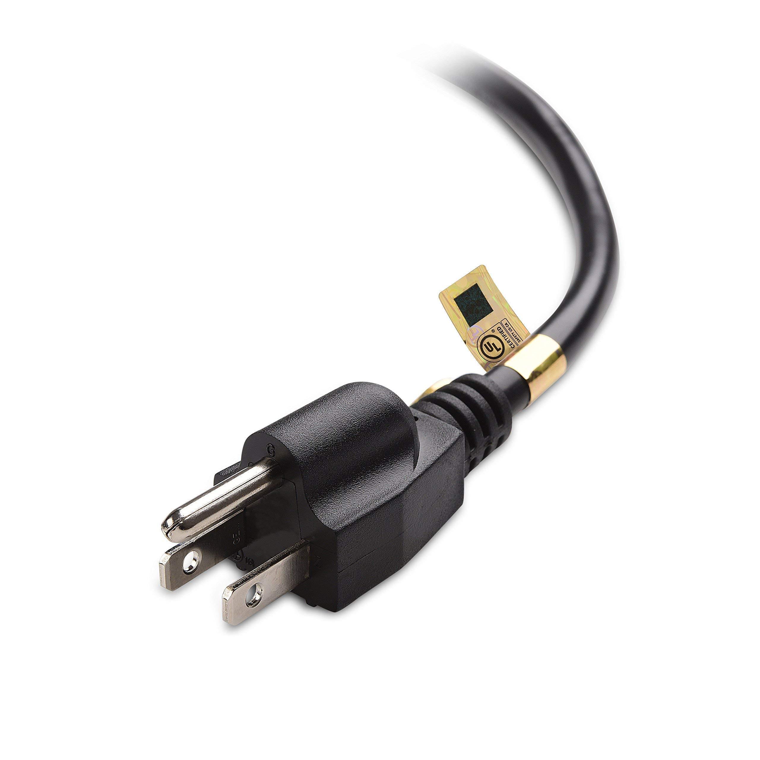 Cable Matters Cable Matters 1-Pack VGA to VGA Cable with Ferrites (SVGA Cable) 10 Feet & 2-Pack 16 AWG Heavy Duty AC Power Extension Cord (NEMA 5-15P to NEMA 5-15R)