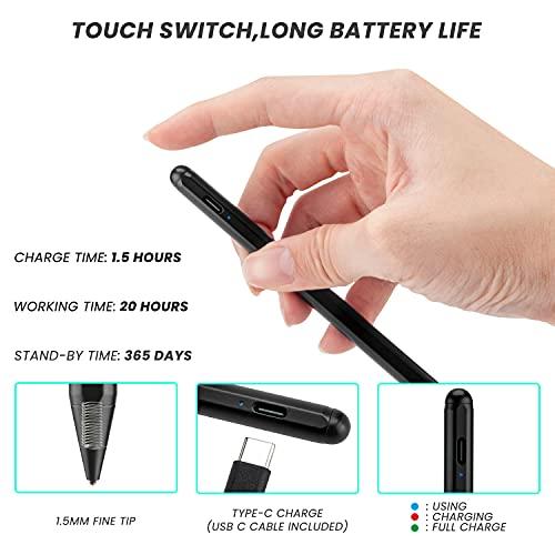 EDIVIA Electronic Stylus Pen for Amazon HD Fire 10/8 Tablet Pencil, Active Digital Capacitive Pen for Amazon Fire HD 10 Tablet, High Precision with Ultra Fine Tip,Good at Drawing and Writing,Black