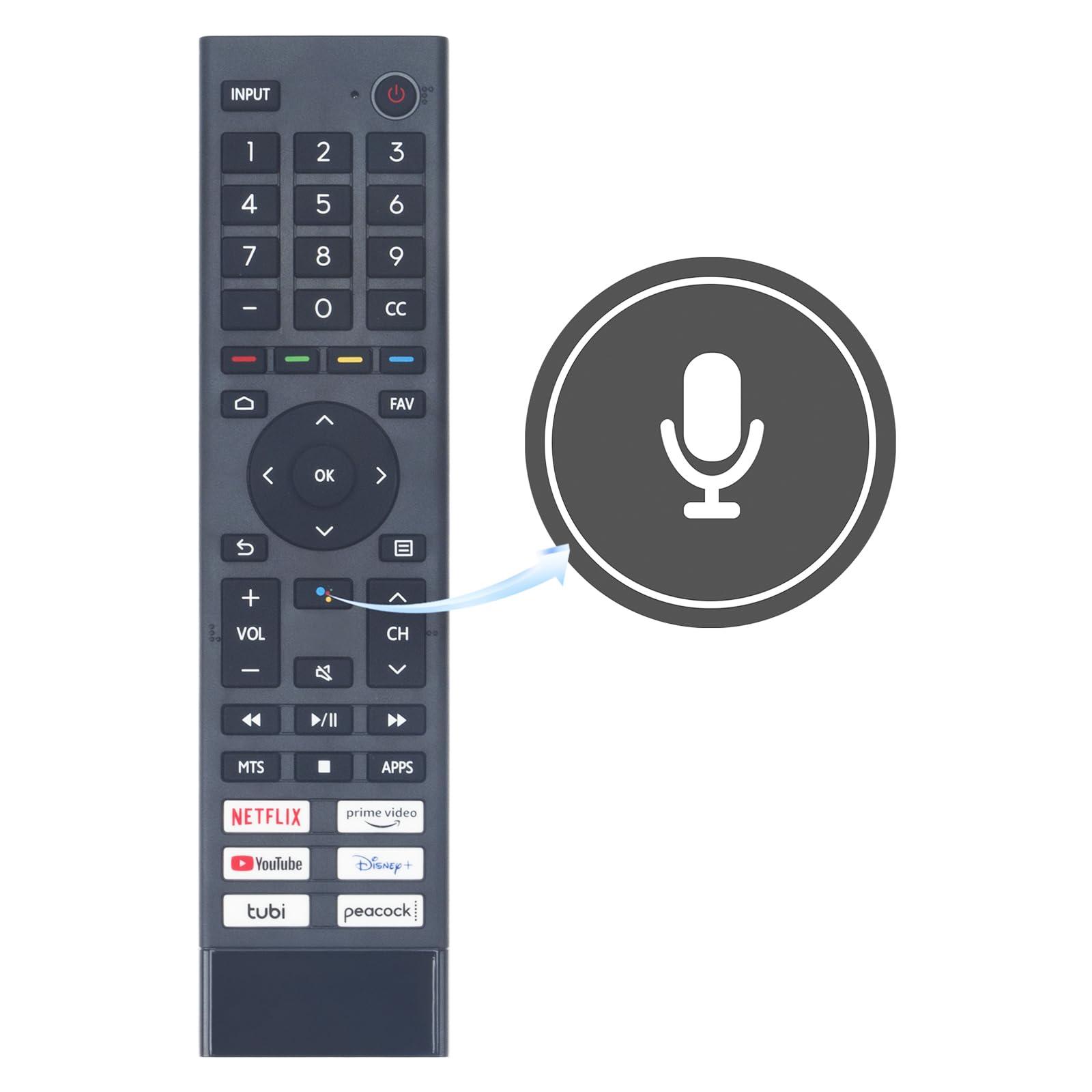 AULCMEET AULCMEET ERF3J80H Replaced Voice Remote Control fit for Hisense Smart 4K UHD TV 65U8G U6G 55U6G 50U6G 65U6G 75U6G 50U68G 55U68G 65U68G 75U68G A6G 75A6G 43A6G