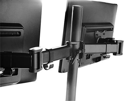 Kantek Kantek Articulating Triple Monitor Arms, for 13\" to 27\" Monitors, 360 Deg Rotation, 45 Deg Tilt, 180 Deg Pan, Black, Supports 18 Lb