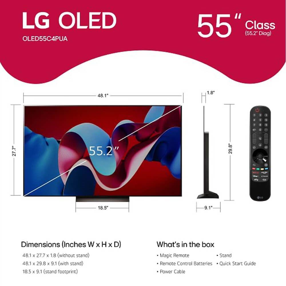 LG LG 55\" Class C3 Series OLED 4K UHD Smart webOS TV OLED55C3PUA