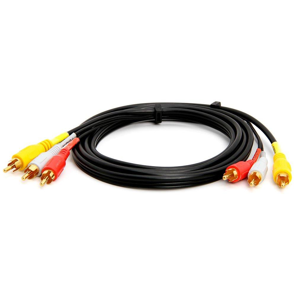 Cmple Cmple - Audio Video RCA Cables 6ft A/V Composite RCA Video Cable 3-RCA AV Cord, Video Cable for DVD Player, VHS Player, HDTV