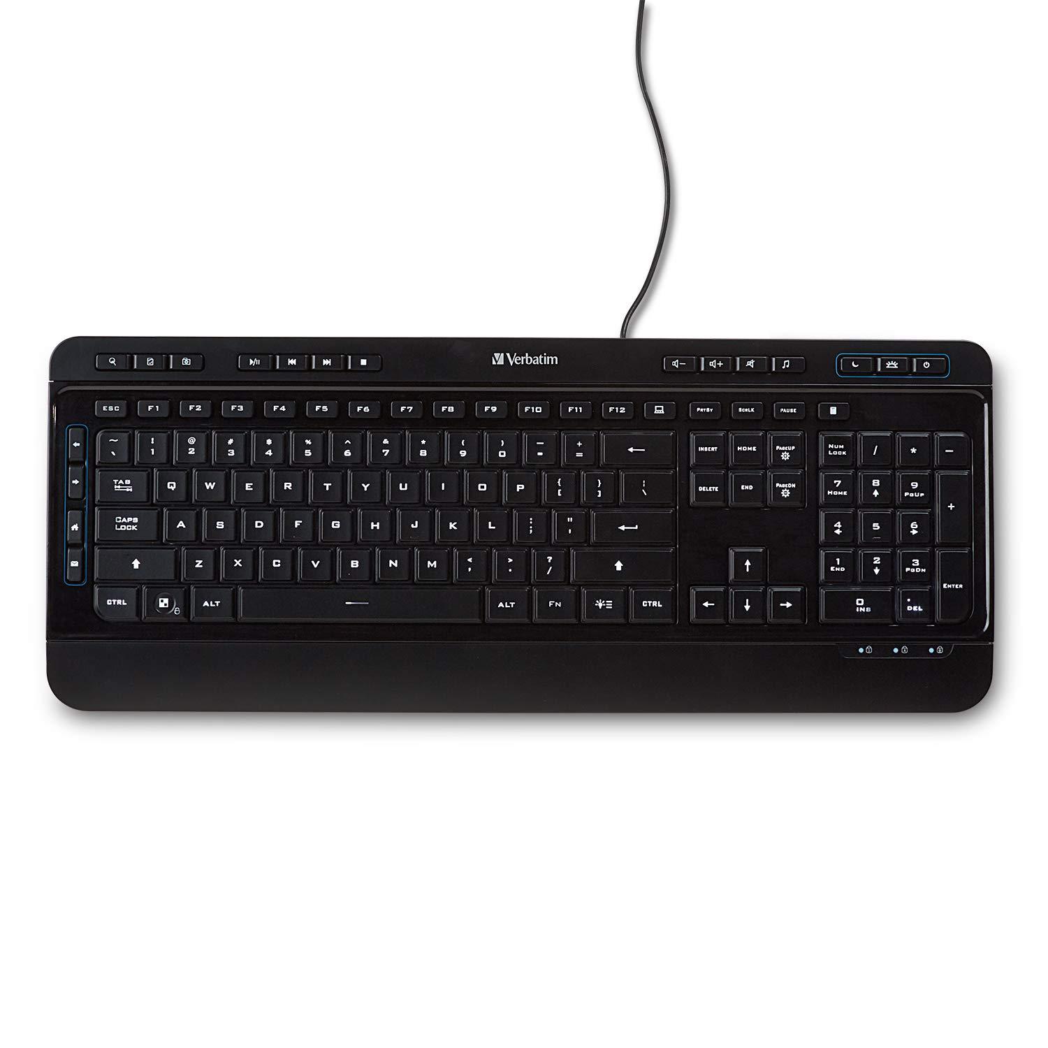 Verbatim Verbatim Illuminated Wired Keyboard (Pack of 3)