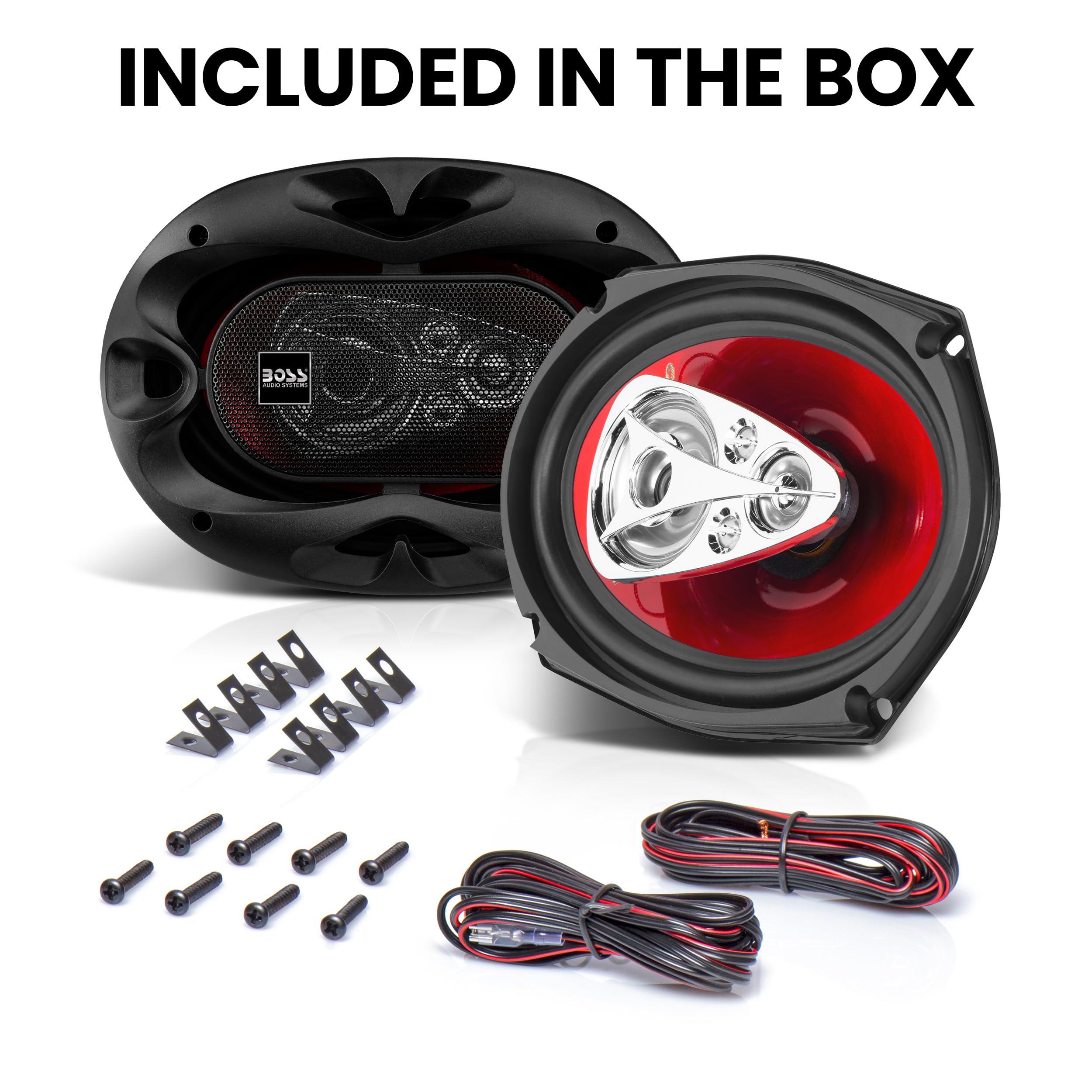 BOSS Audio Systems BOSS Audio Systems CH6950 Chaos Series 6 x 9 Inch Car Audio Door Speakers - 600 Watts Max, 5 Way, Full Range, Coaxial, Sold in Pairs, Hook Up to Stereo and Amplifier, Tweeters