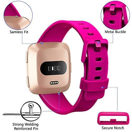 Baaletc Compatible with Fitbit Versa/Versa 2/Versa Lite/Special Edition Bands Sport Strap Material Silicone Strap Bands for Fitbit Versa 2 Smart Fitness Watch Women Men Small Large
