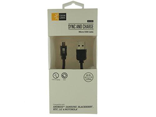 Case Logic Case Logic Extra Long 10 Foot Micro USB Cable - Black