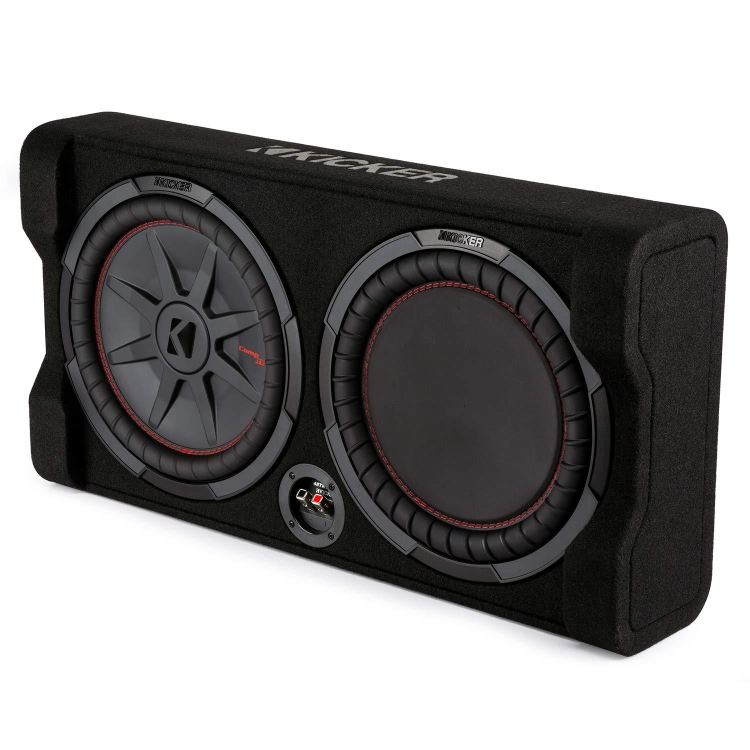 KICKER KICKER TRTP 12-inch (30cm) Thin Down Firing Subwoofer and Passive Radiator Enclosure, 2-Ohm, RoHS Compliant (Renewed)