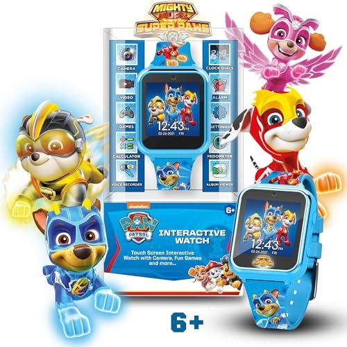 Accutime PAW Patrol Kids Smartwatch - Interactive Fun with 10 Watch Faces, Games, Camera, Alarm, Step Counter & More - Mighty Pups Theme for Boys and Girls - Fits Wrists 5.5'' to 8.0"